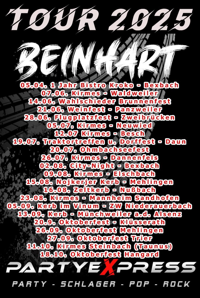 Tour 2025, nur moch 2 Samstagstermine frei!!!